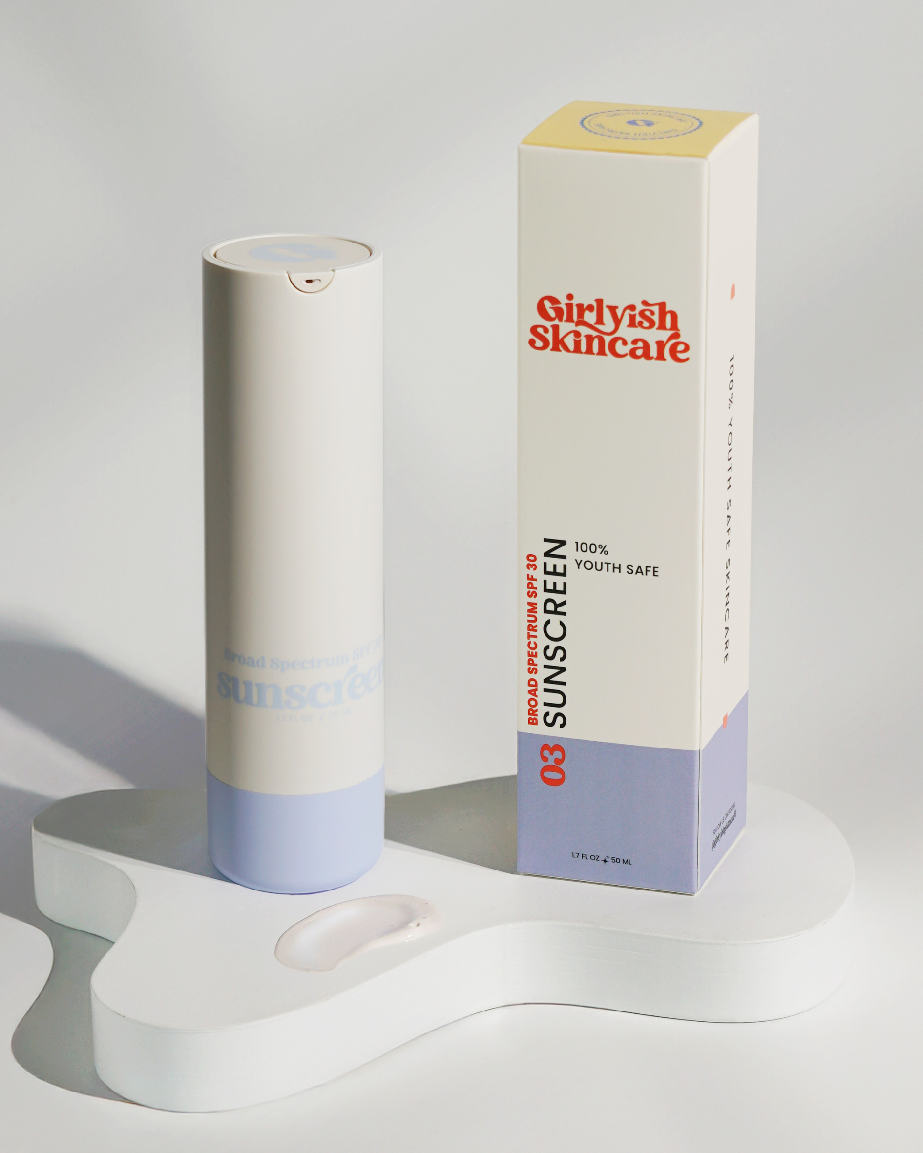 Girlyish Skincare Mineral Sunscreen for teens and tweens- SPF 30